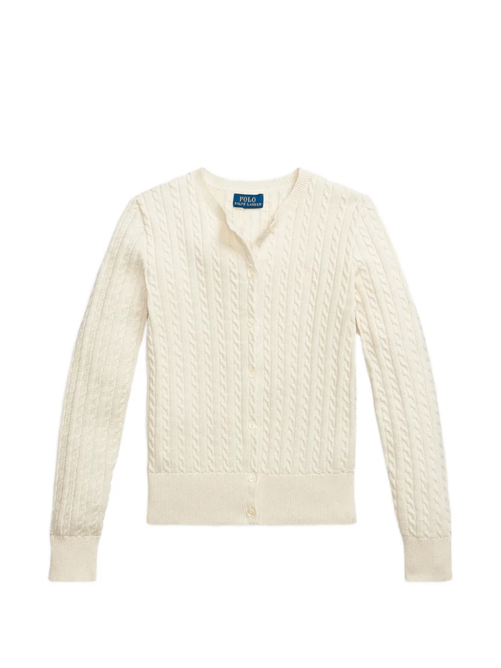 POLO RALPH LAUREN KIDS cable-knit cardigan - Toni neutri