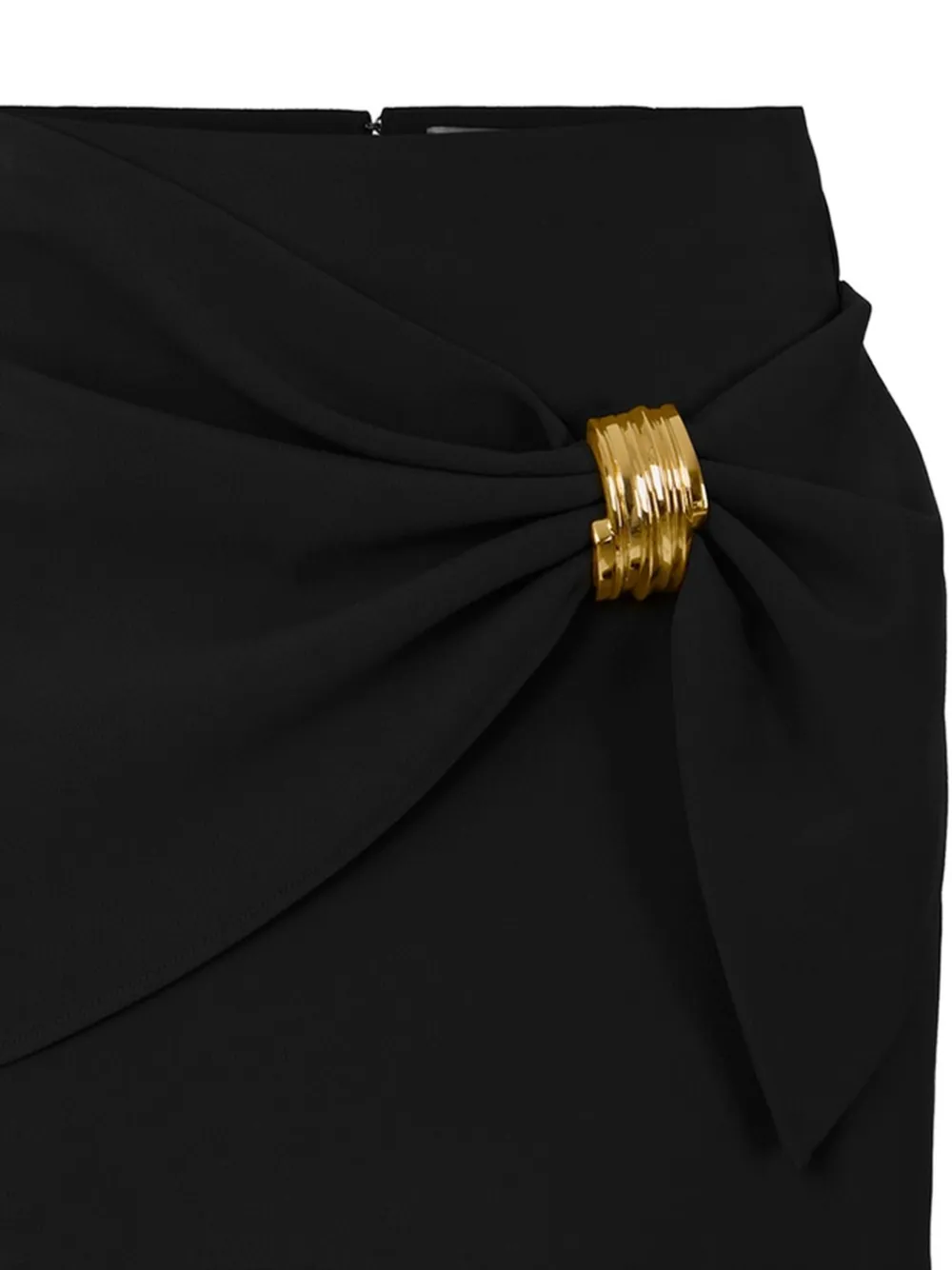 Elisabetta Franchi Mini-rok met gesmokt detail Zwart