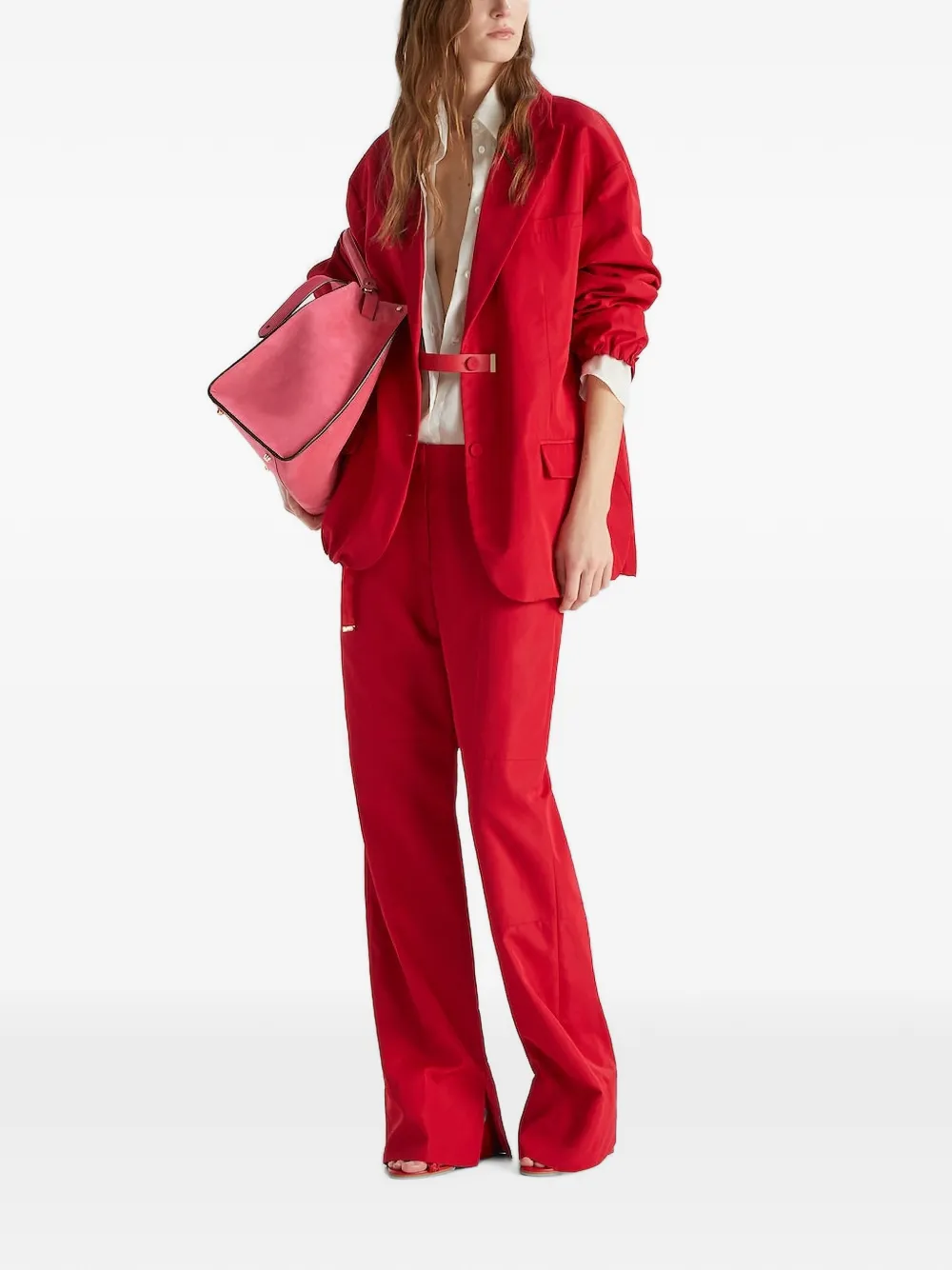 FENDI Elastische broek Rood