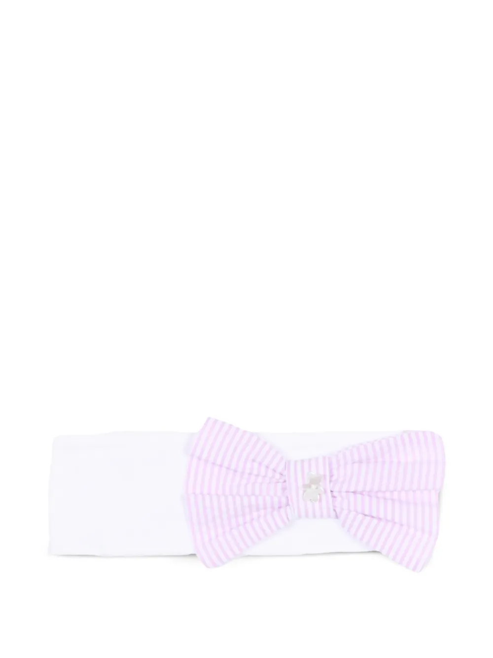 NANAN striped bow headband - Bianco