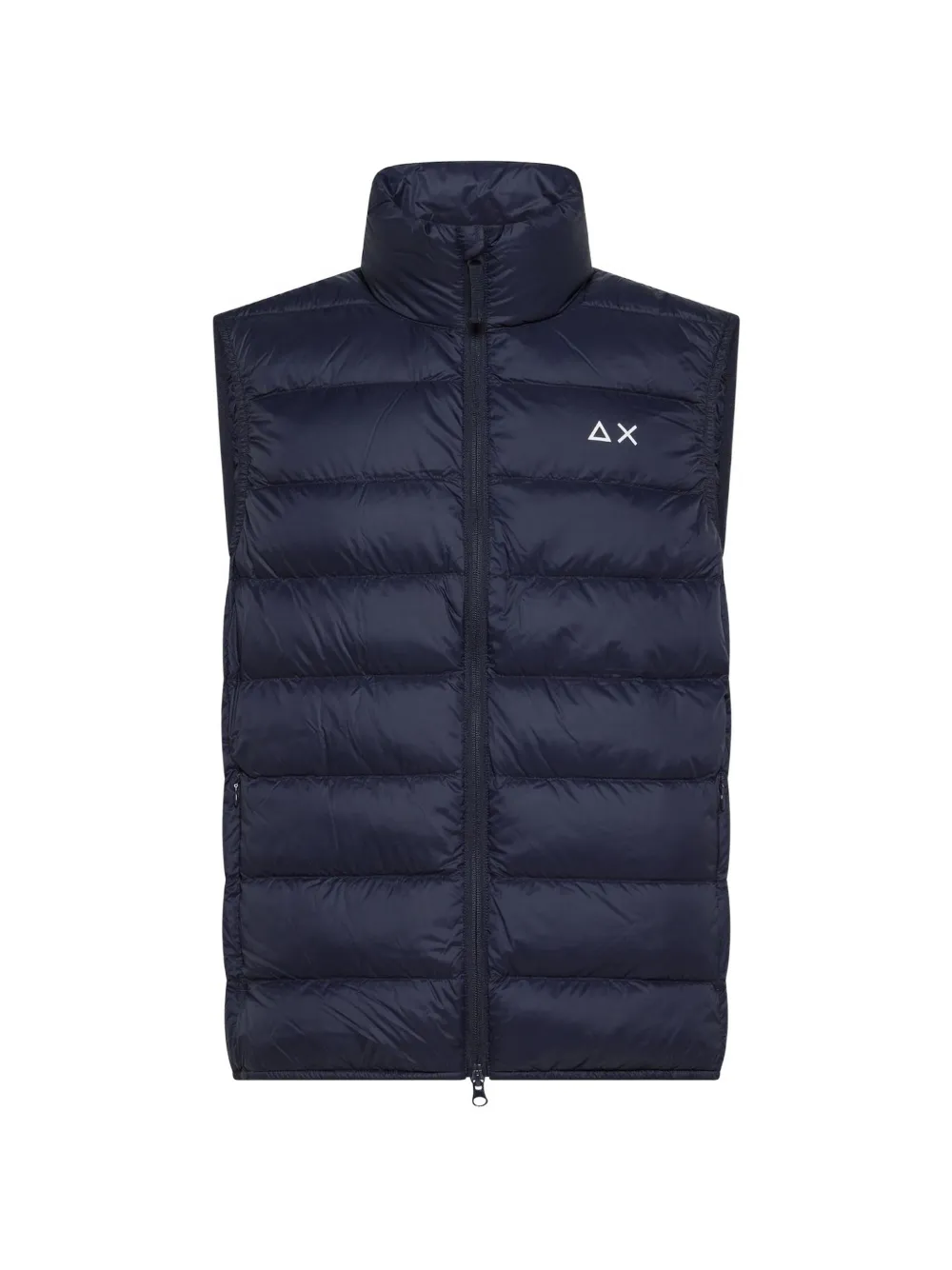 Sun68 logo-embroidered puffer gilet - Blue