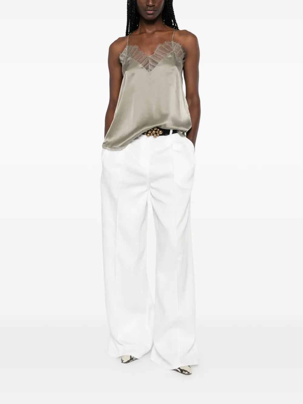 IRO Jeans met logopatch Wit