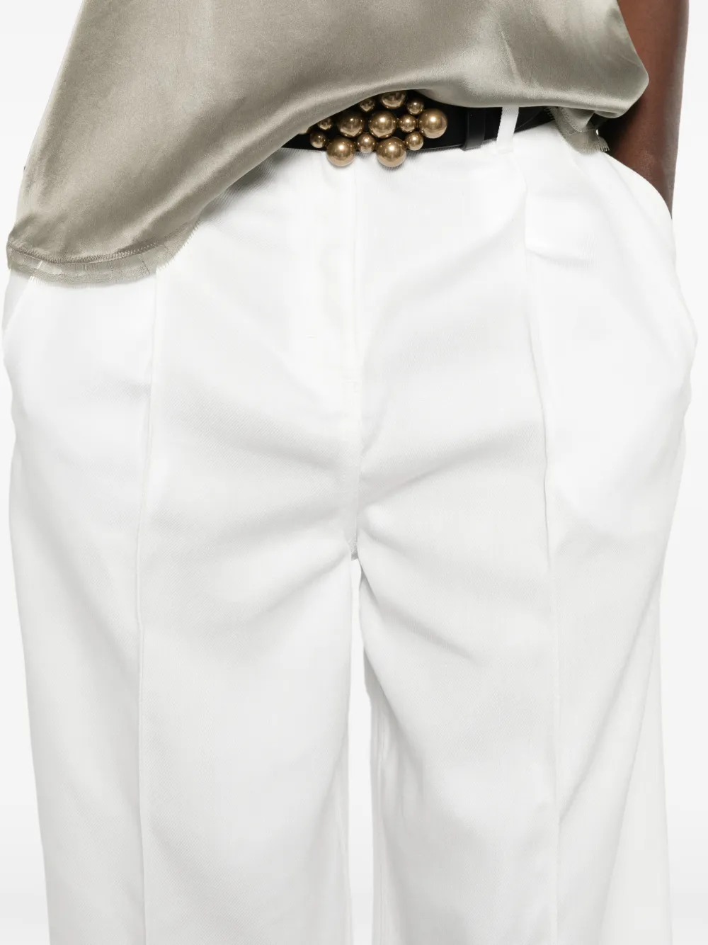 IRO Jeans met logopatch Wit