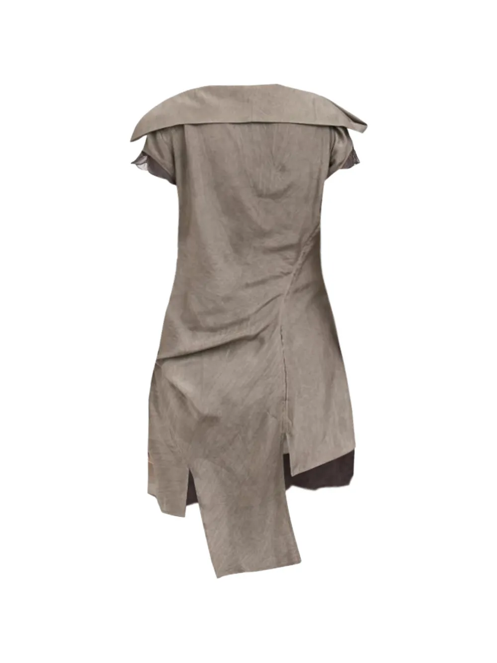 YEHUAFAN Gedrapeerde top met geknoopt detail Grijs