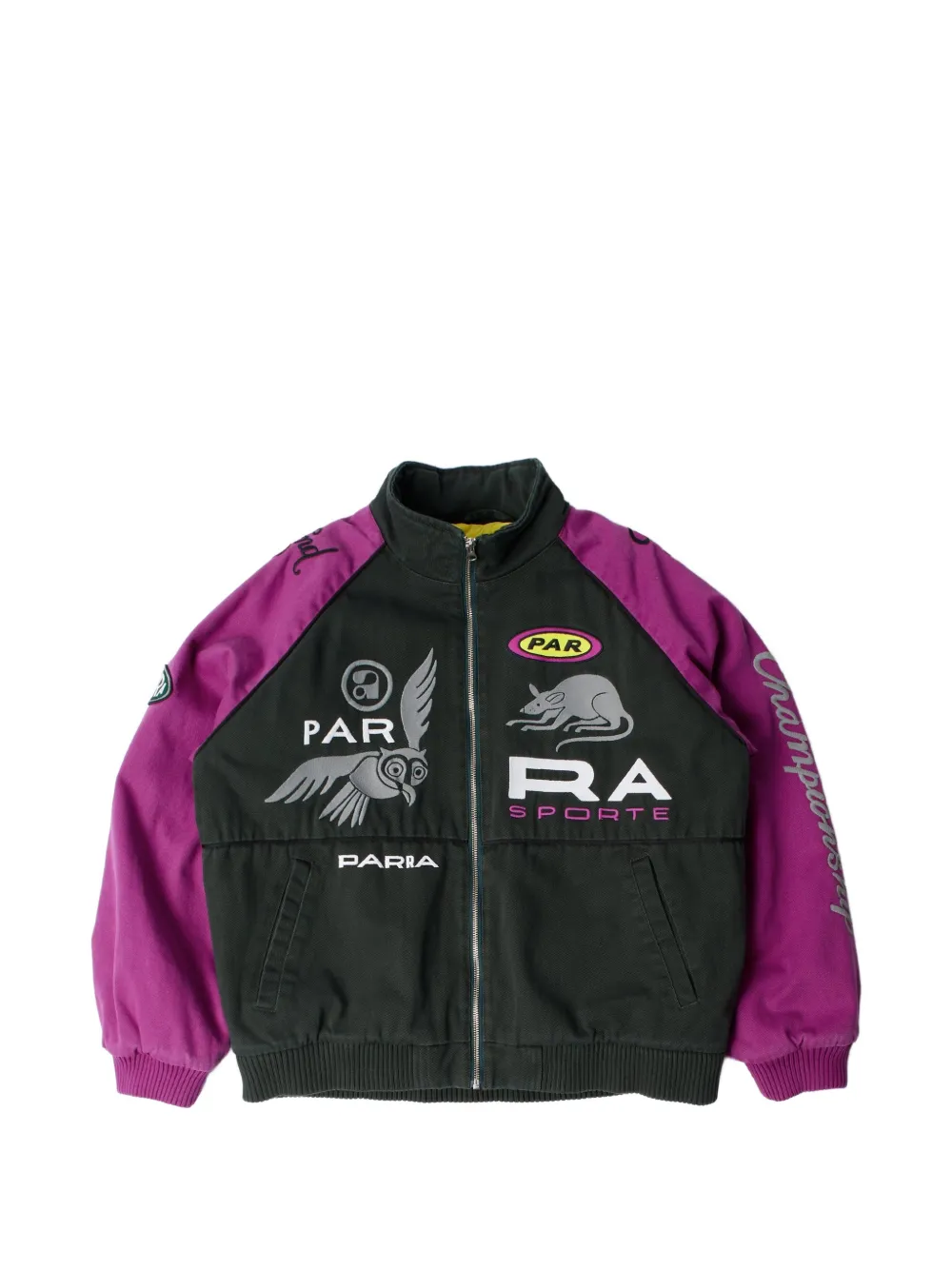 BY PARRA Owl meets rat racing jacket - Verde