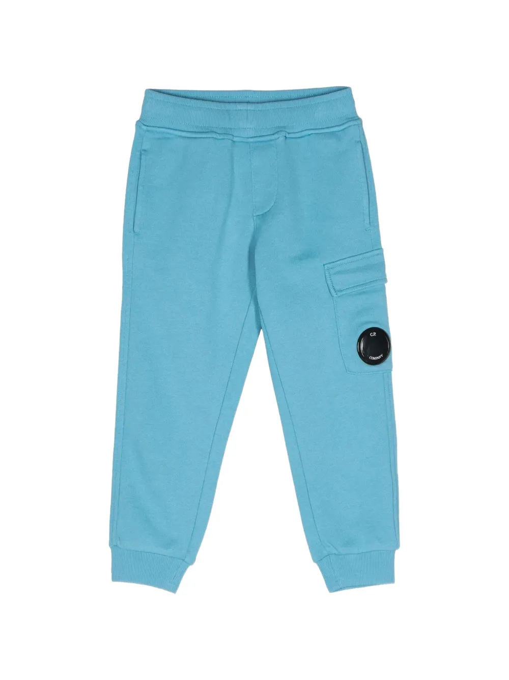 C.P. Company Kids logo-patch track pants - Blu
