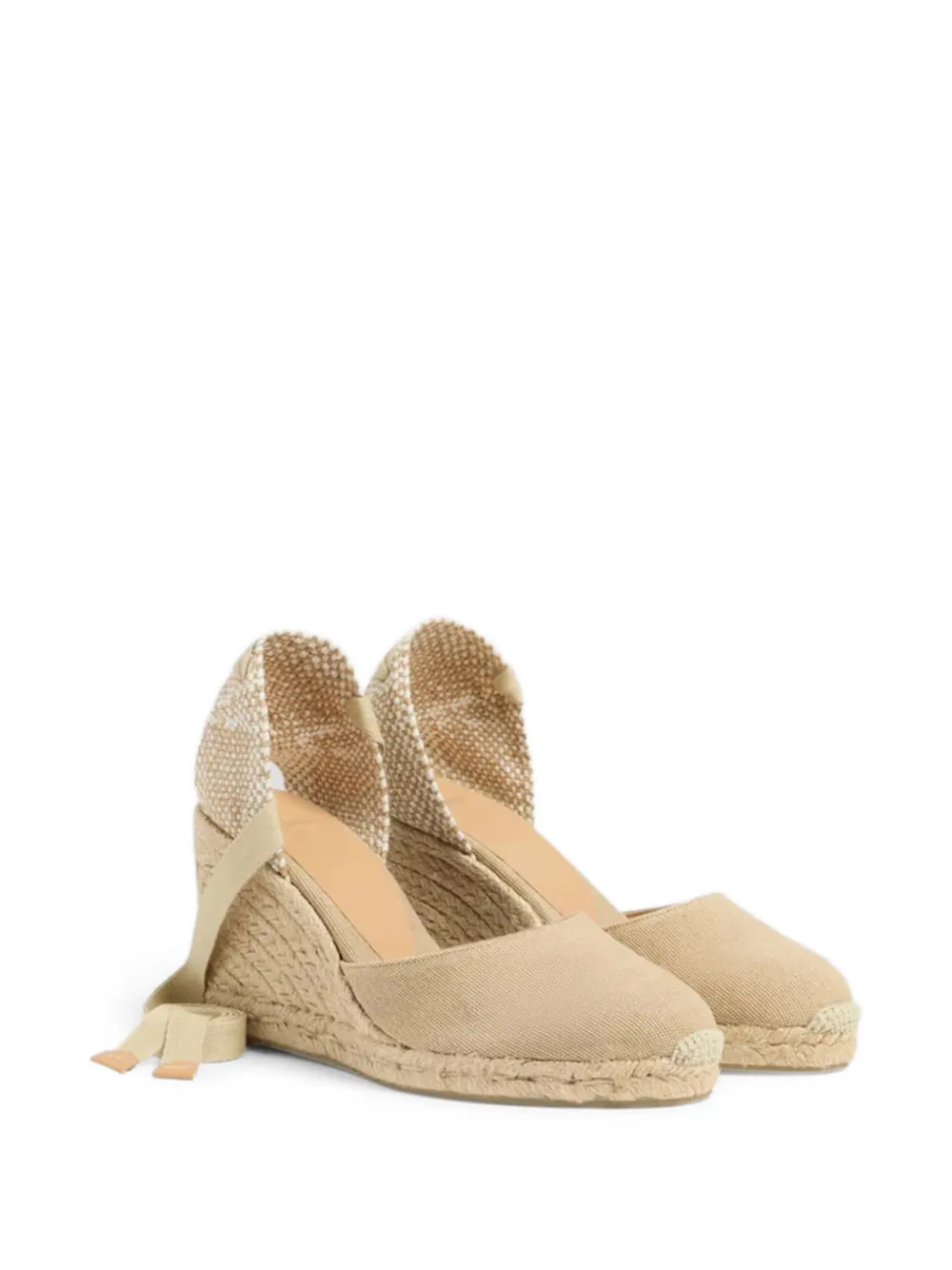 Castañer Carina espadrilles met gestrikte enkels Beige