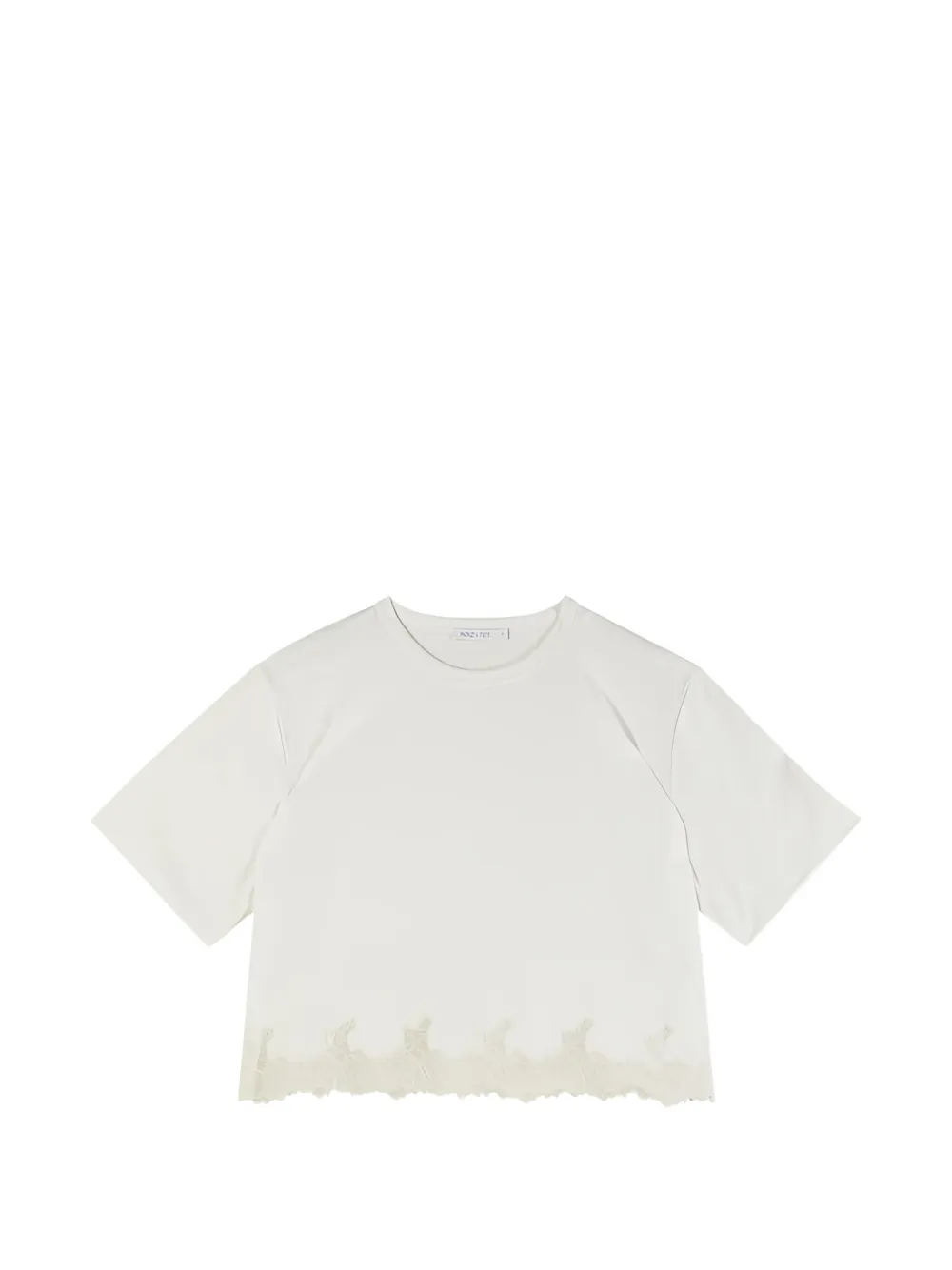 Patrizia Pepe lace cropped T-shirt - Bianco