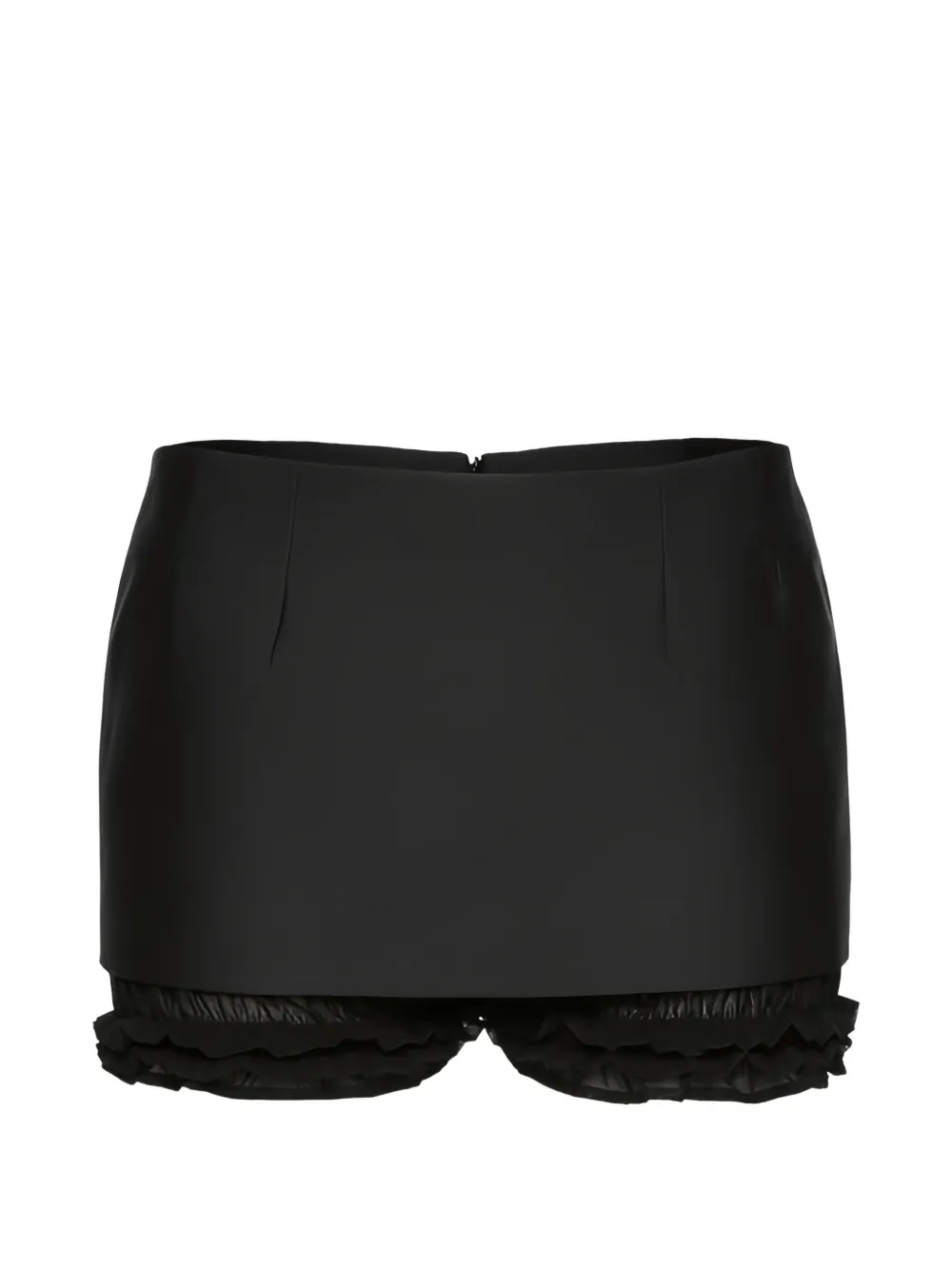 Magda Butrym layered mini skirt shorts - Nero