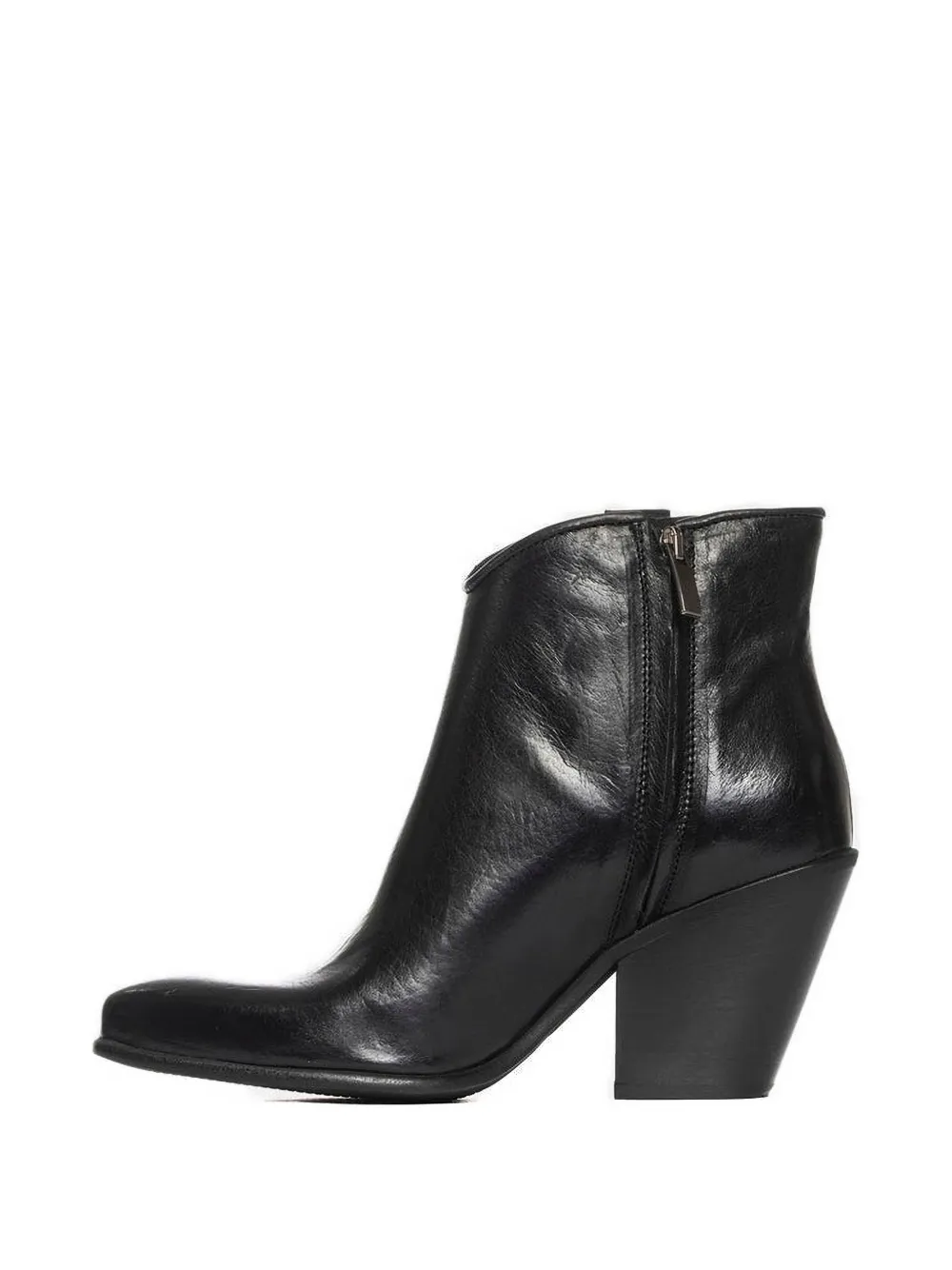 Metisse pointed suede boots Zwart