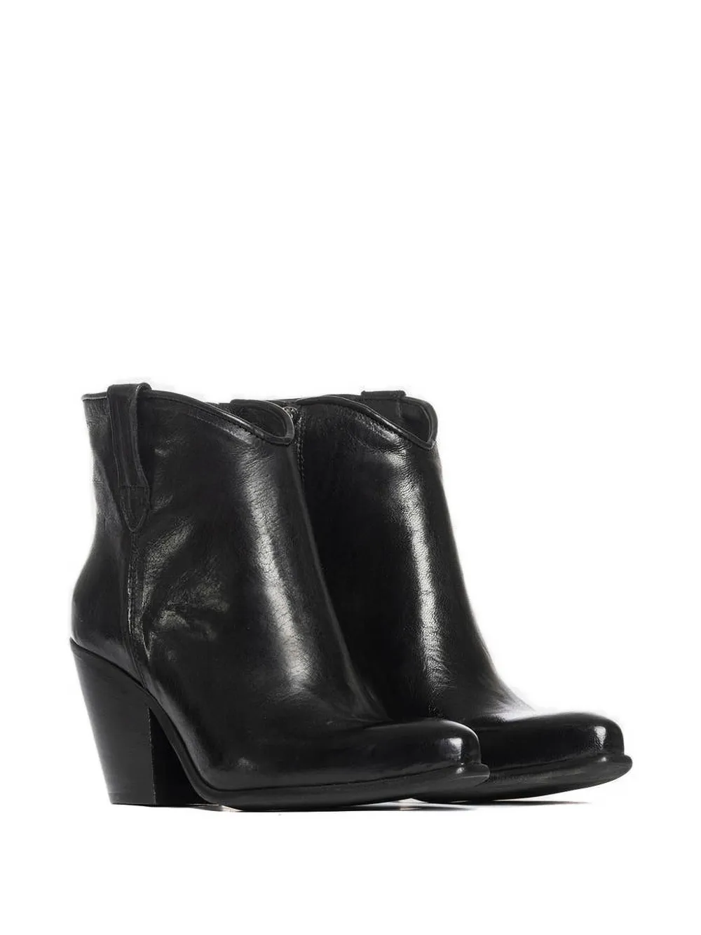 Metisse pointed suede boots Zwart