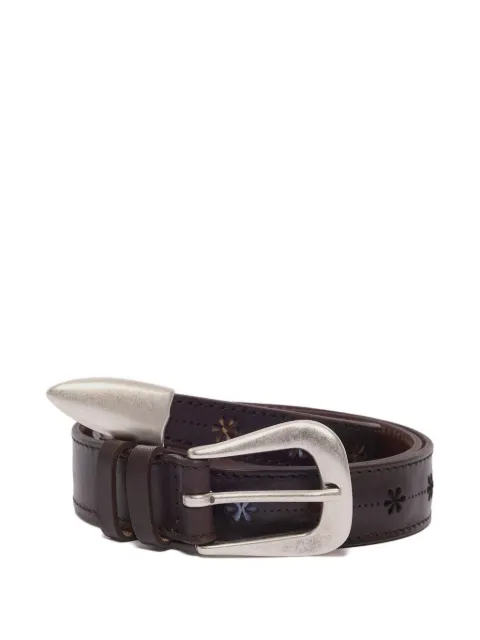 Orciani silver-tone buckle leather belt