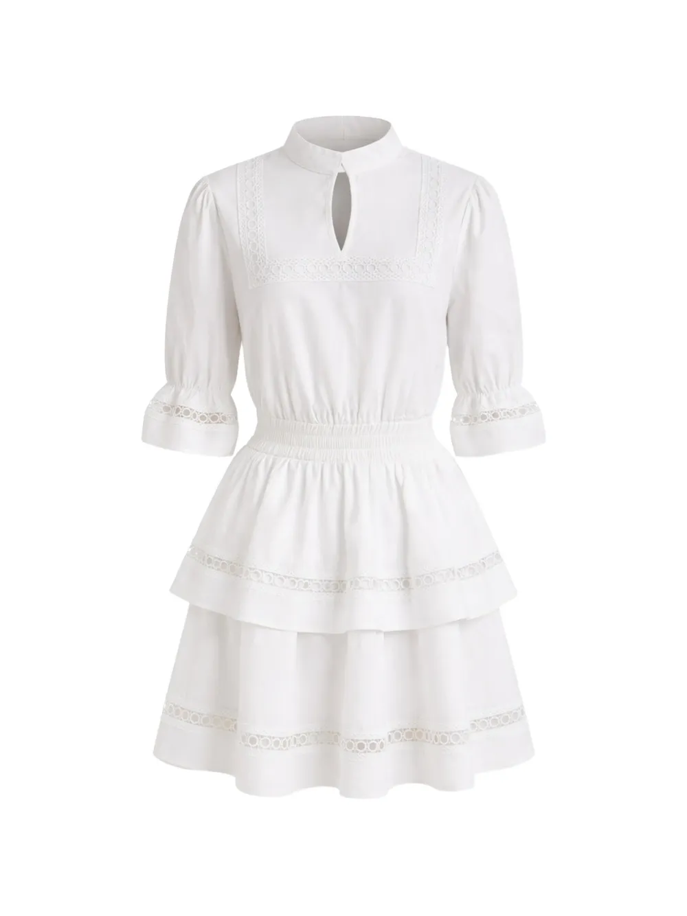 TWINSET Kids tiered-design dress - Bianco