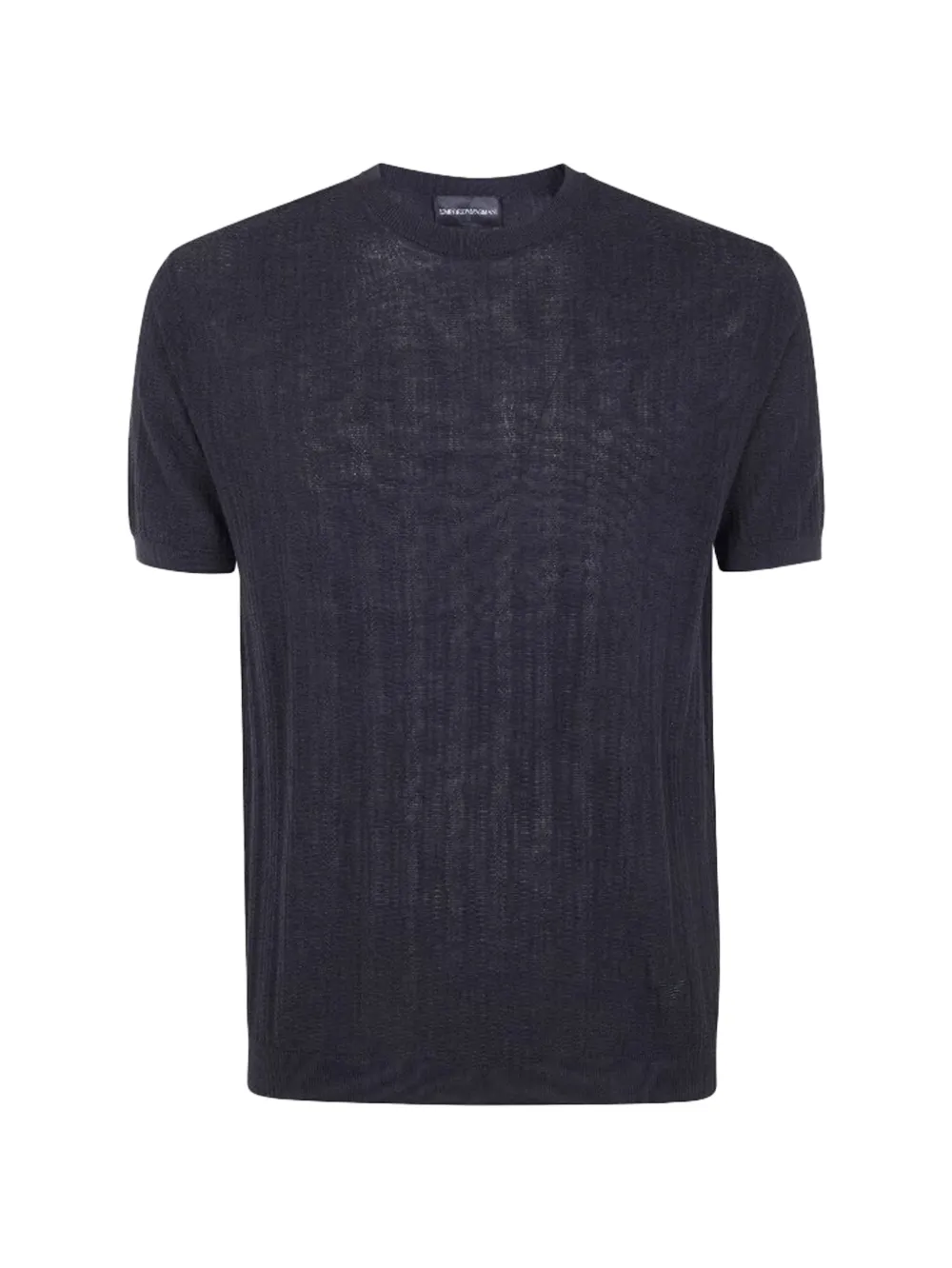 Emporio Armani ribbed-textured T-shirt - Grigio