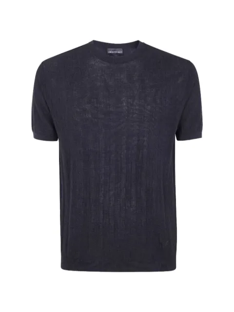 Emporio Armani リブテクスチャード Tシャツ