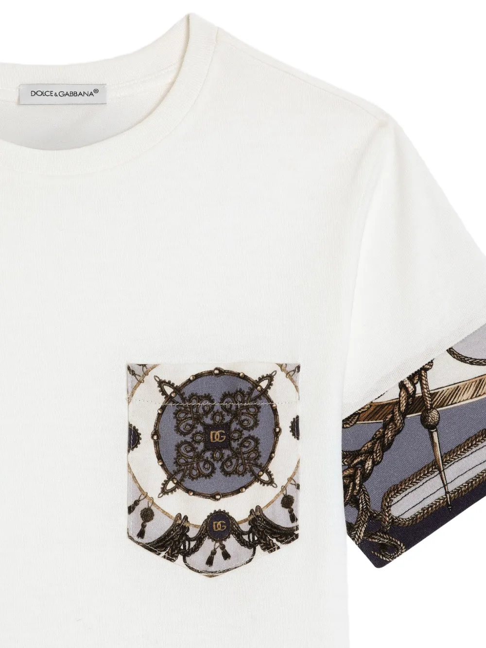 Dolce & Gabbana Kids T-shirt à Poche Poitrine - Blanc 