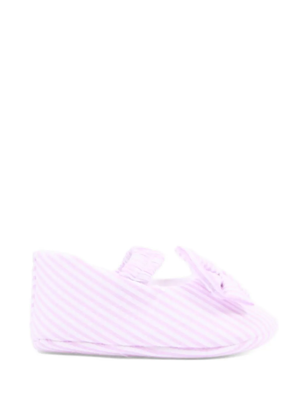 NANAN striped bow ballerinas Roze