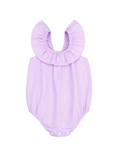 NANAN body con volantes y rayas estampadas
