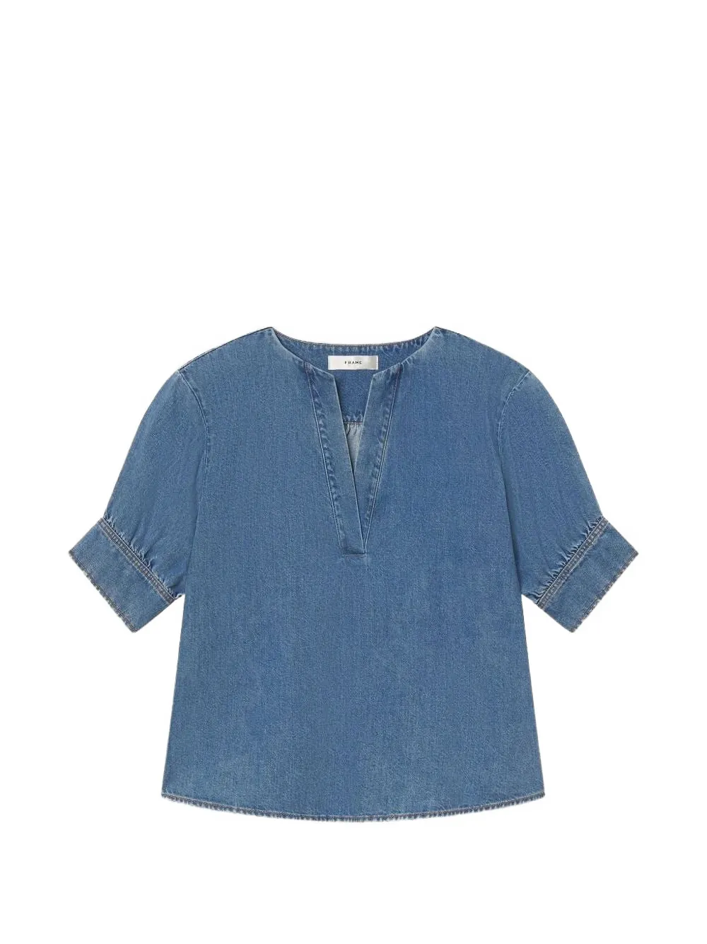 FRAME V-neck popover top - Blu