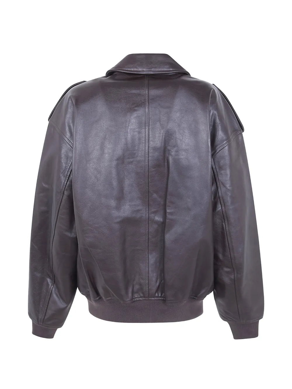The Frankie Shop Viper leren jack Bruin