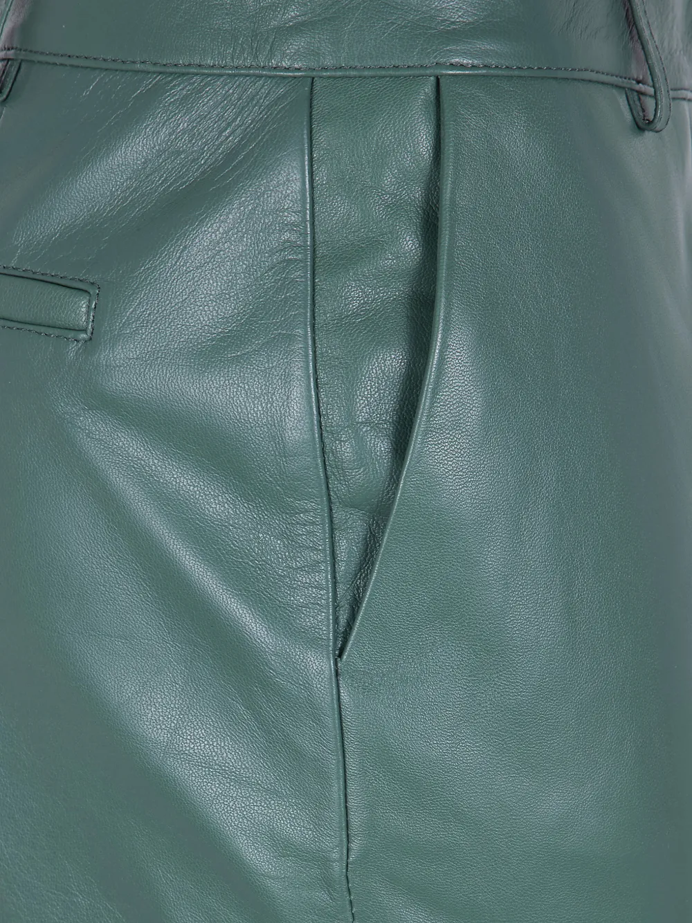 The Frankie Shop Lior leren broek Groen