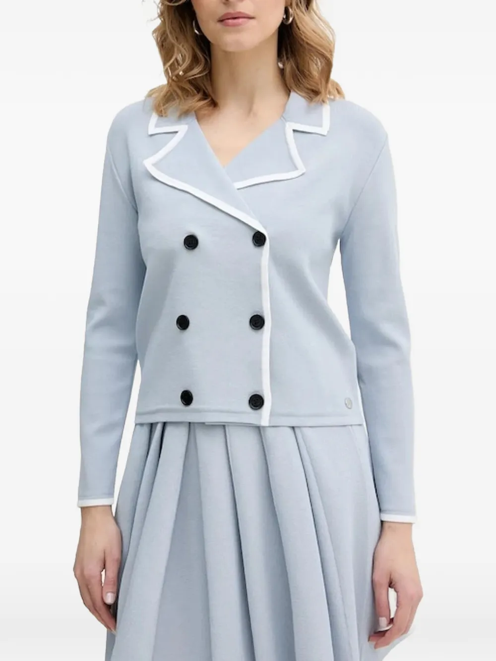 Karl Lagerfeld double-breasted cardigan - Blue