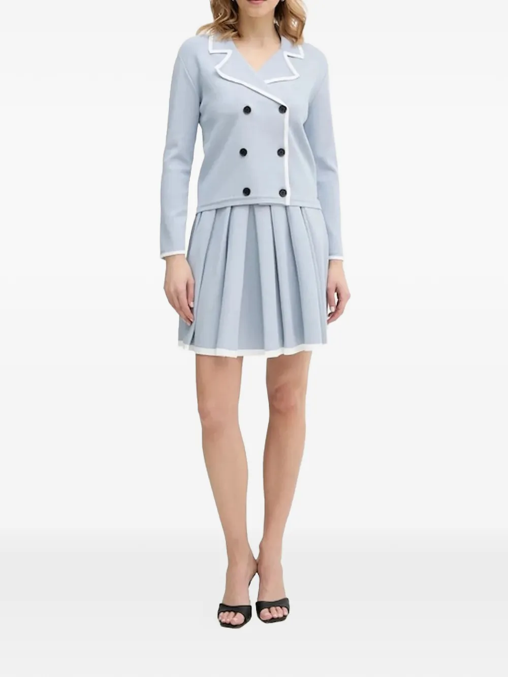 Karl Lagerfeld Vest met dubbele rij knopen Blauw