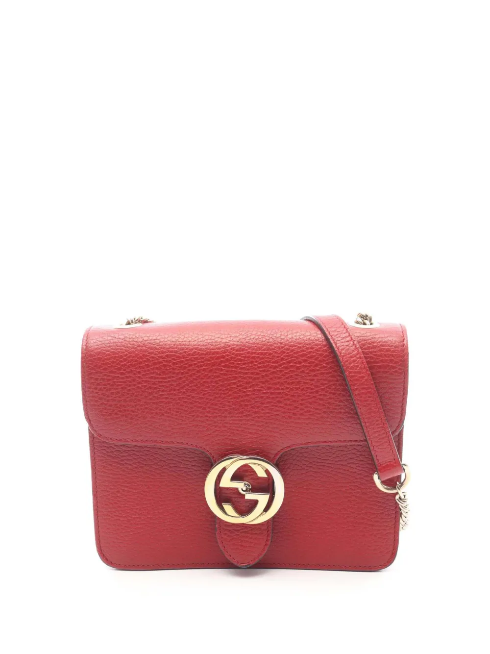 Gucci Pre-Owned 2016-2026 Small Dollar Calfskin Interlocking G crossbody bag - Rosso