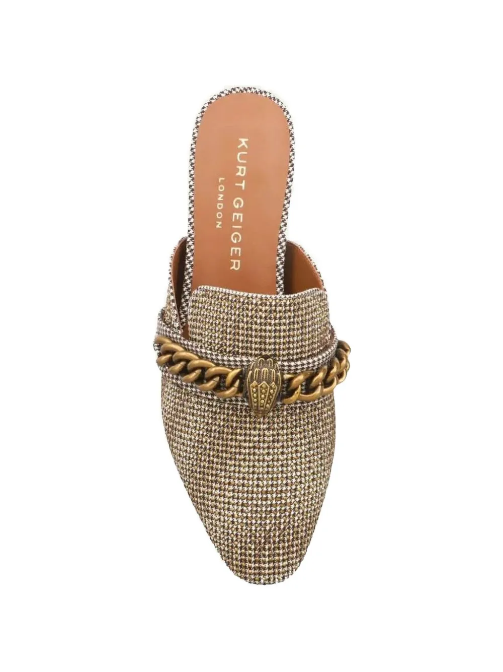 Kurt Geiger Chelsea muiltjes met kettingdetail Beige