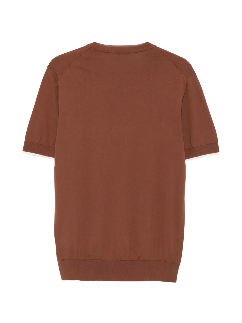 Paolo Pecora Gelaagd T-shirt met ronde hals Bruin