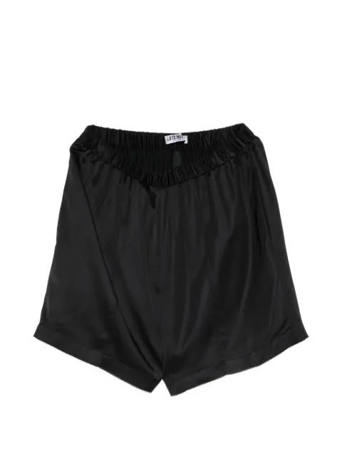 Lutz Huelle Garbo elasticated-waistband satin shorts