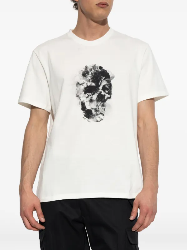 ALEXANDER McQUEENスカルプリント ホワイト Tシャツ Alexander McQueen skull-print T-shirt | White | FARFETCH