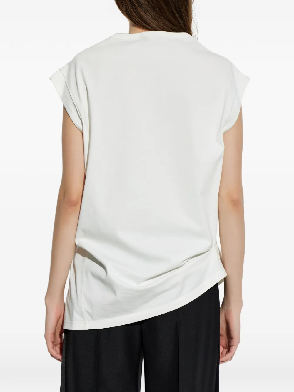 Alexander McQueen Asymmetric T-shirt | White | FARFETCH RO