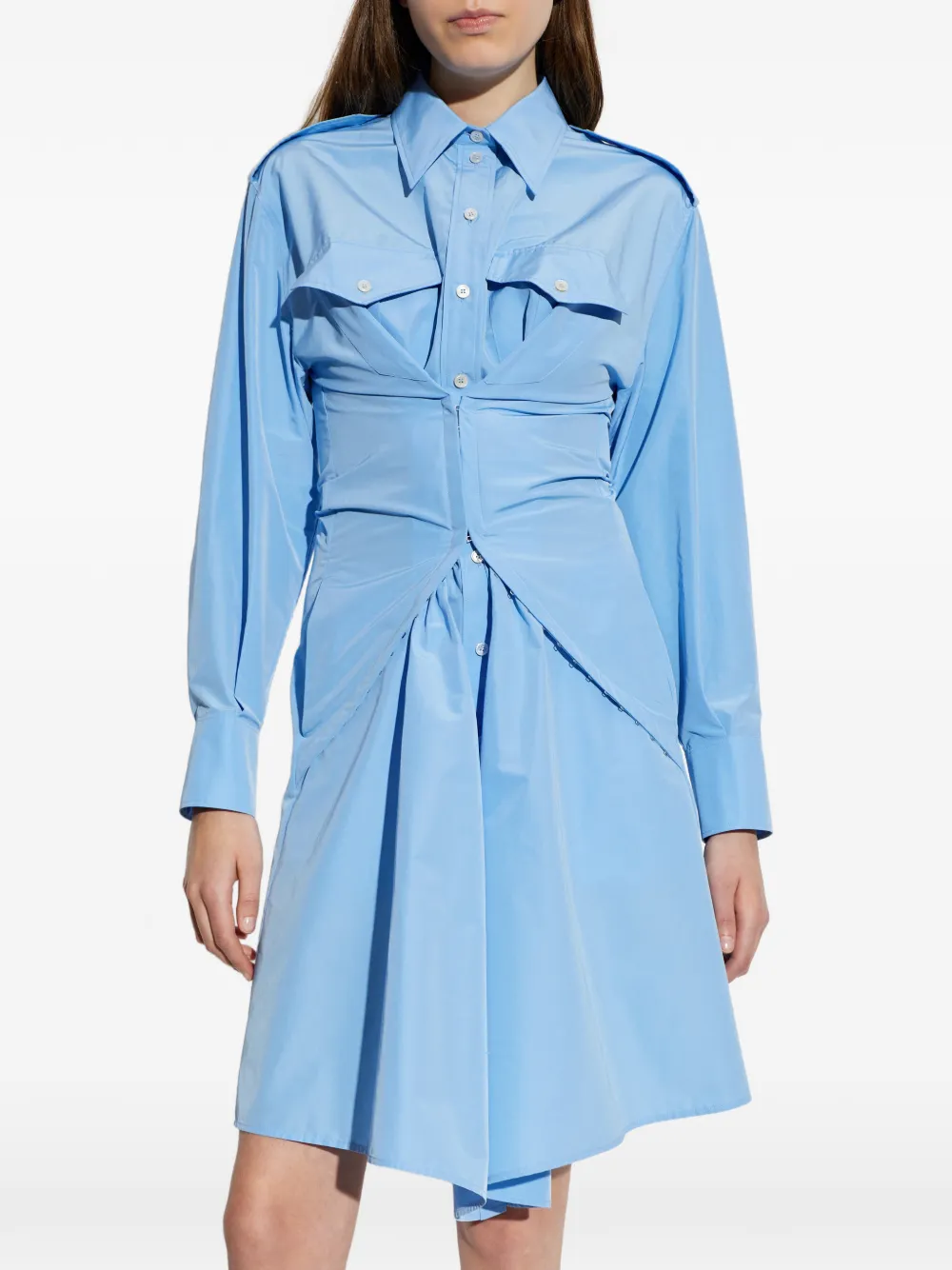 Alexander McQueen Asymmetrische jurk Blauw