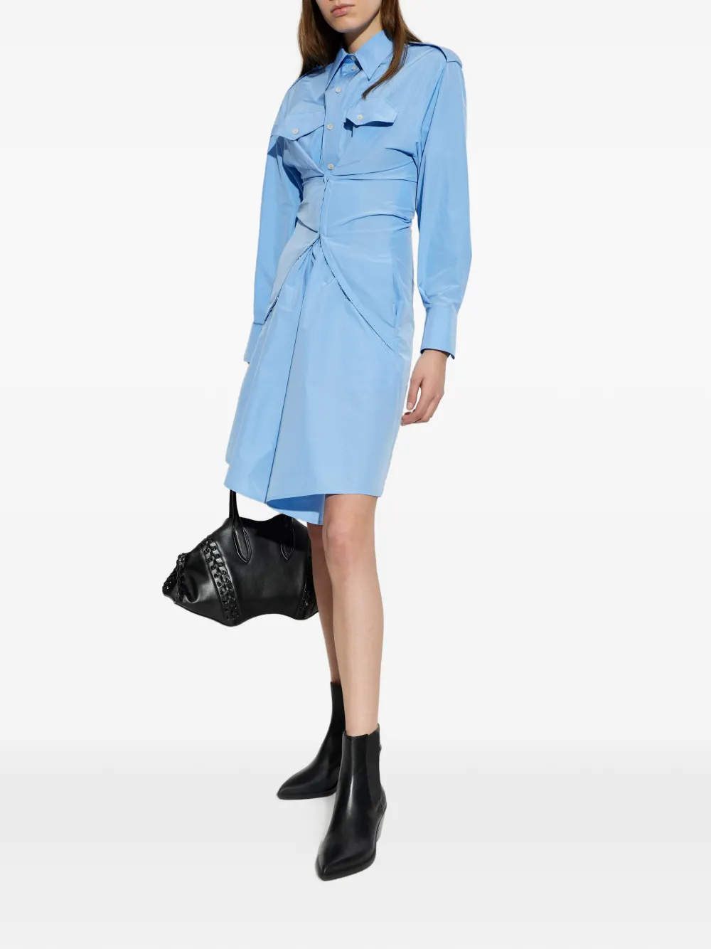 Alexander McQueen Asymmetrische jurk Blauw