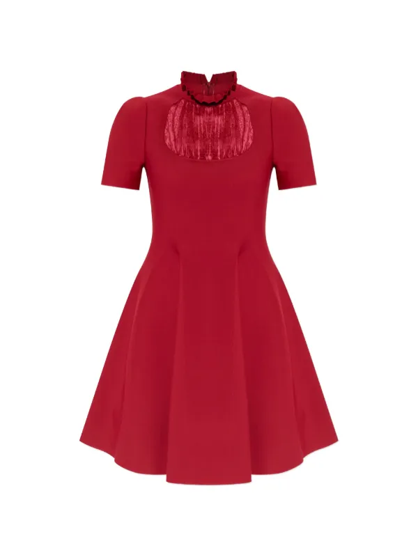 alexander mcqueen short dress Alexander McQueen Houndstooth Mini Dress - Black - Women