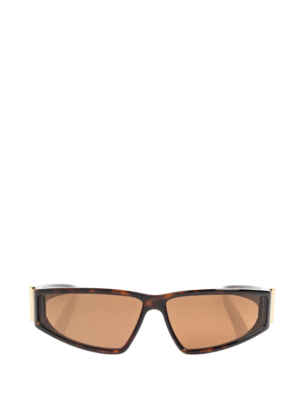 Alexander McQueen Eyewear geometric-frame sunglasses - Marrone