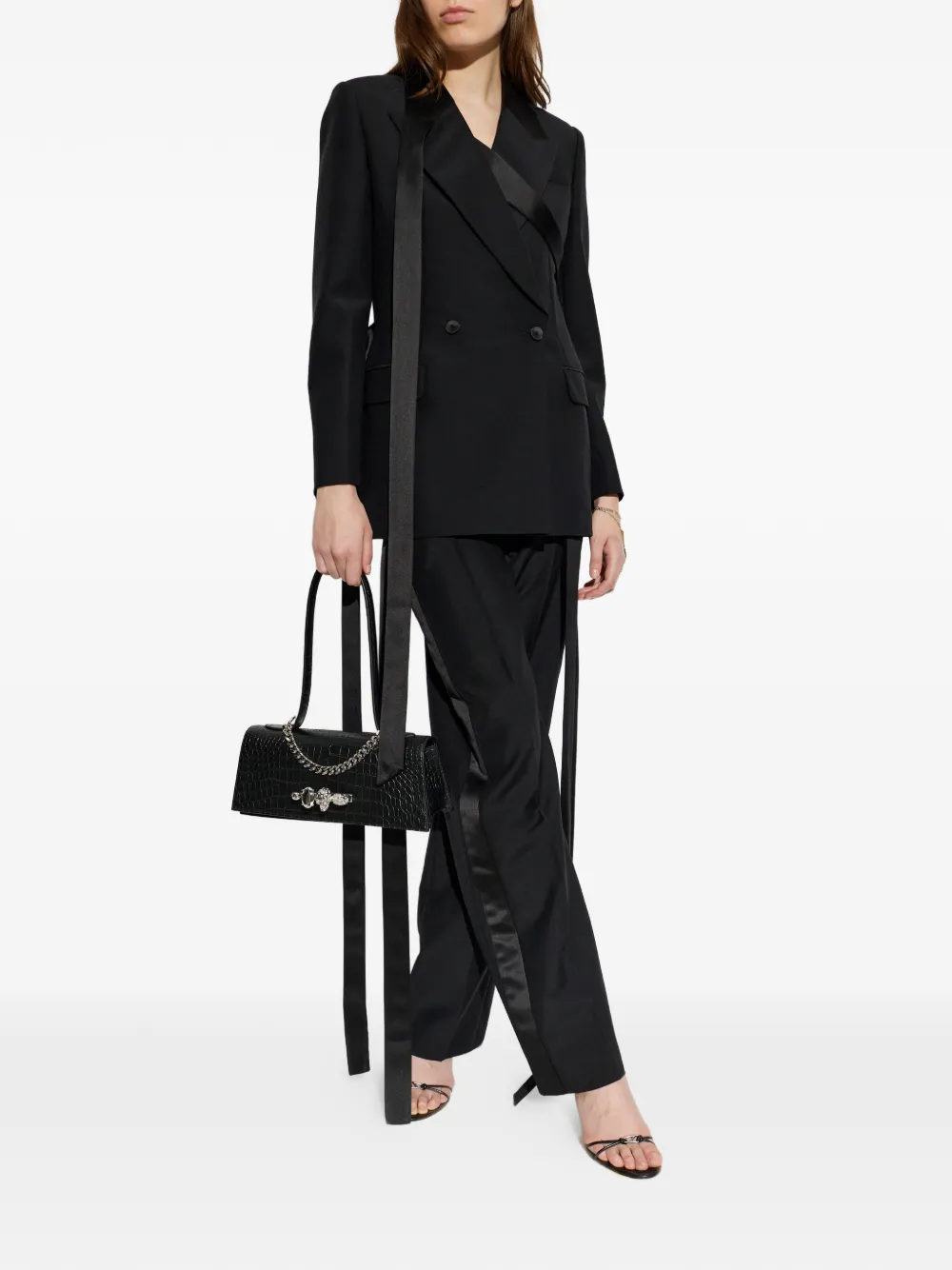 Alexander McQueen Blazer met dubbele rij knopen Zwart