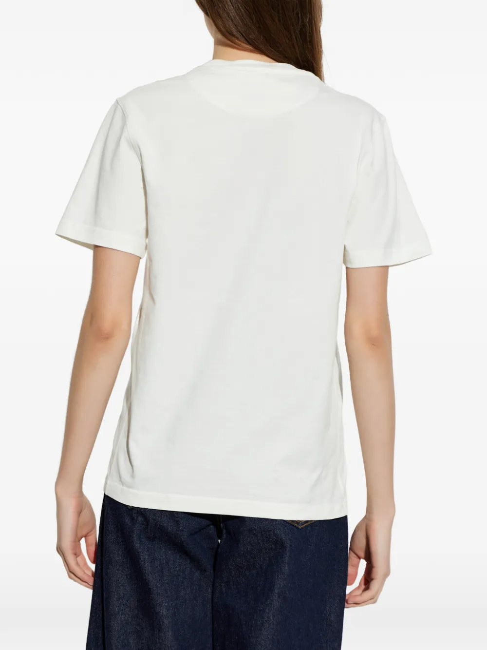 Alexander McQueen T-shirt met geborduurde bloemen Wit