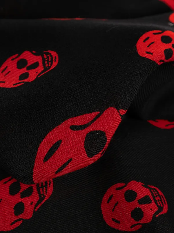 Alexander McQueen Classic Skull スカーフ | ブラック | FARFETCH JP