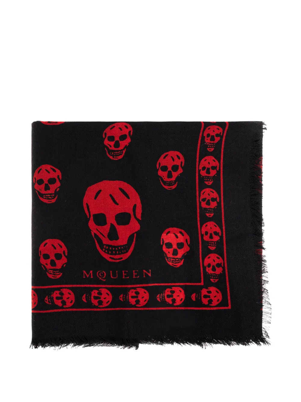 Alexander McQueen Classic Skull-print scarf - Nero