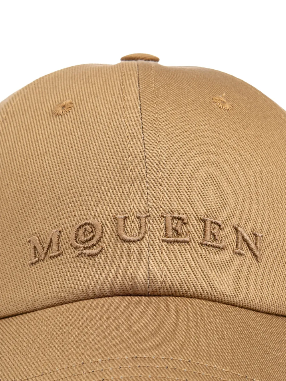  Alexander Mcqueen Cappello Da Baseball Con Ricamo - Toni Neutri 