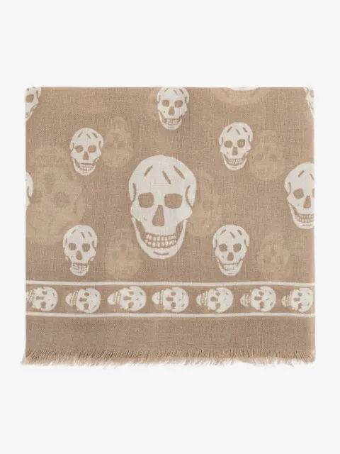 Alexander McQueen Schal mit Totenkopf-Print