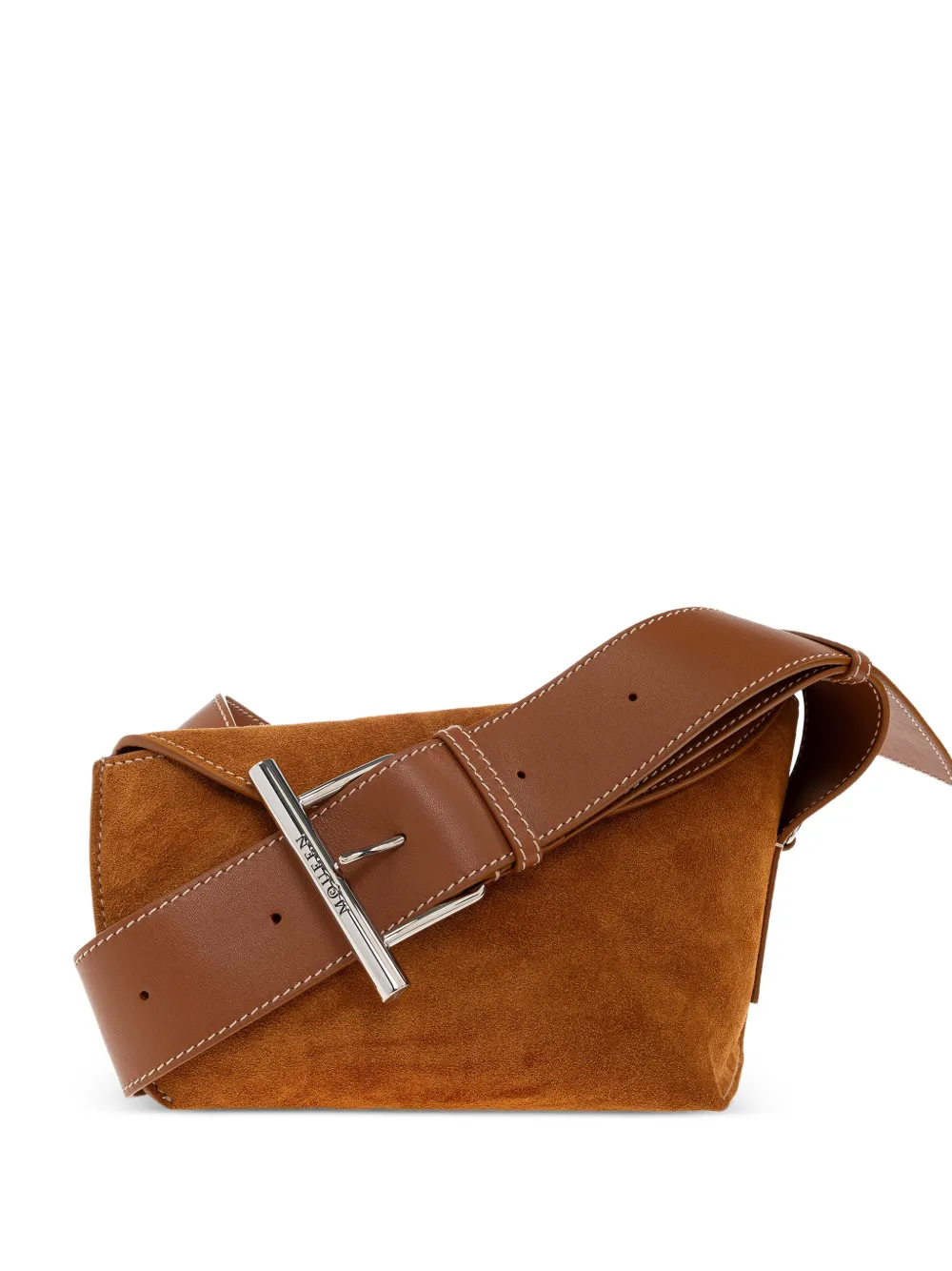 Alexander McQueen buckle leather shoulder bag - Marrone