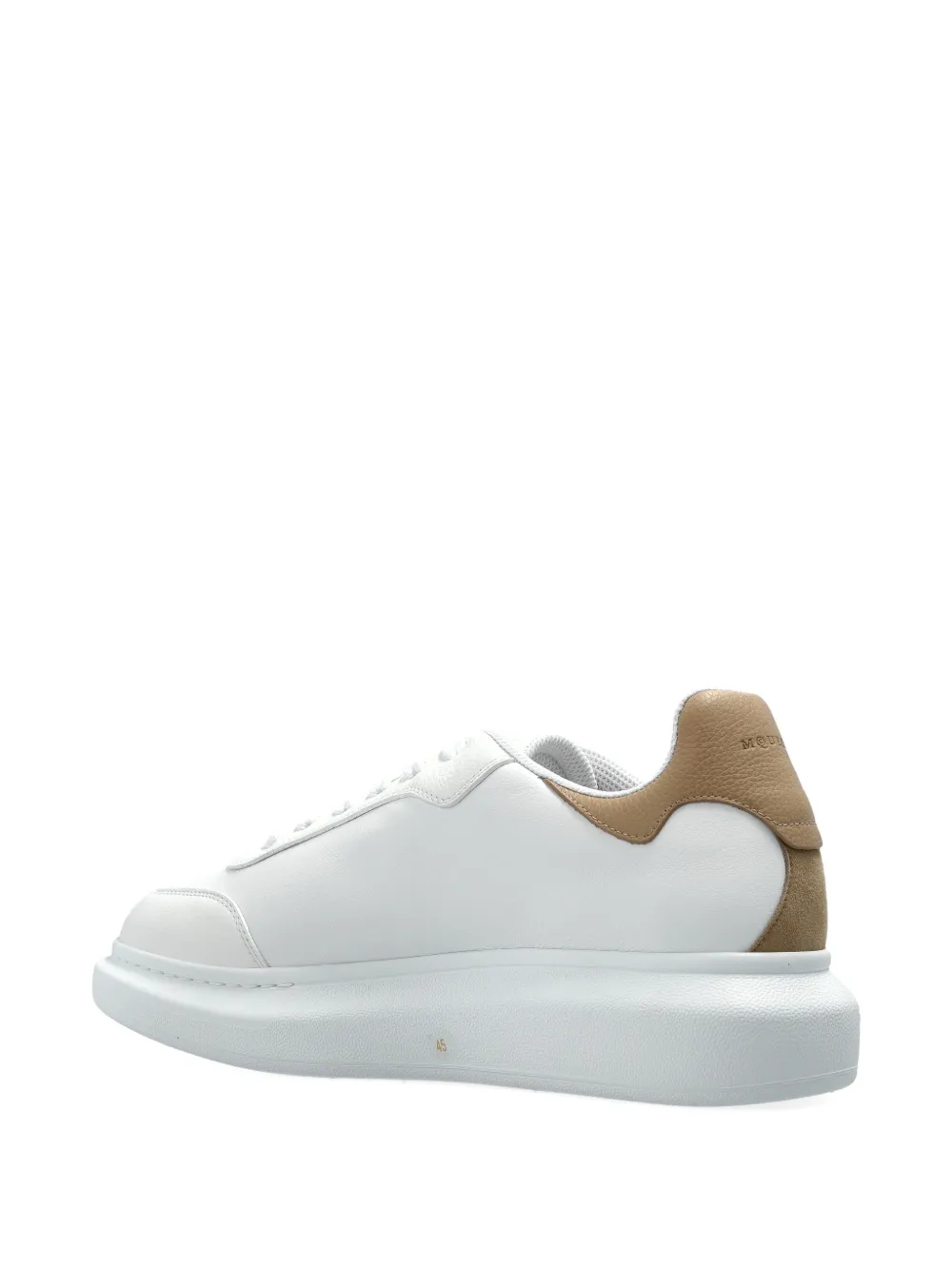 Alexander McQueen lace-up leather sneakers Wit