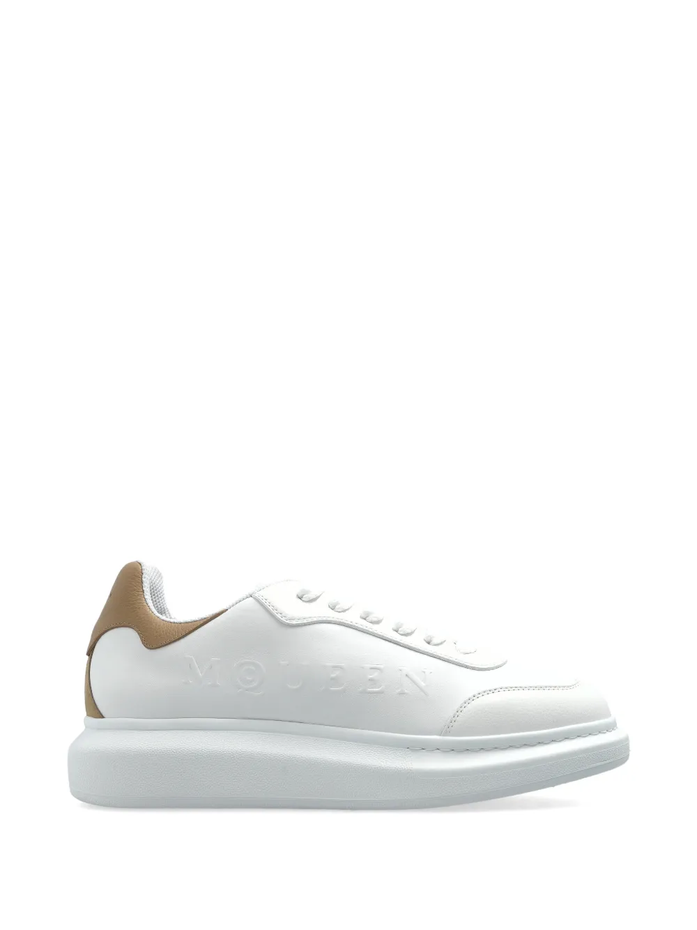Alexander McQueen lace-up leather sneakers - Bianco