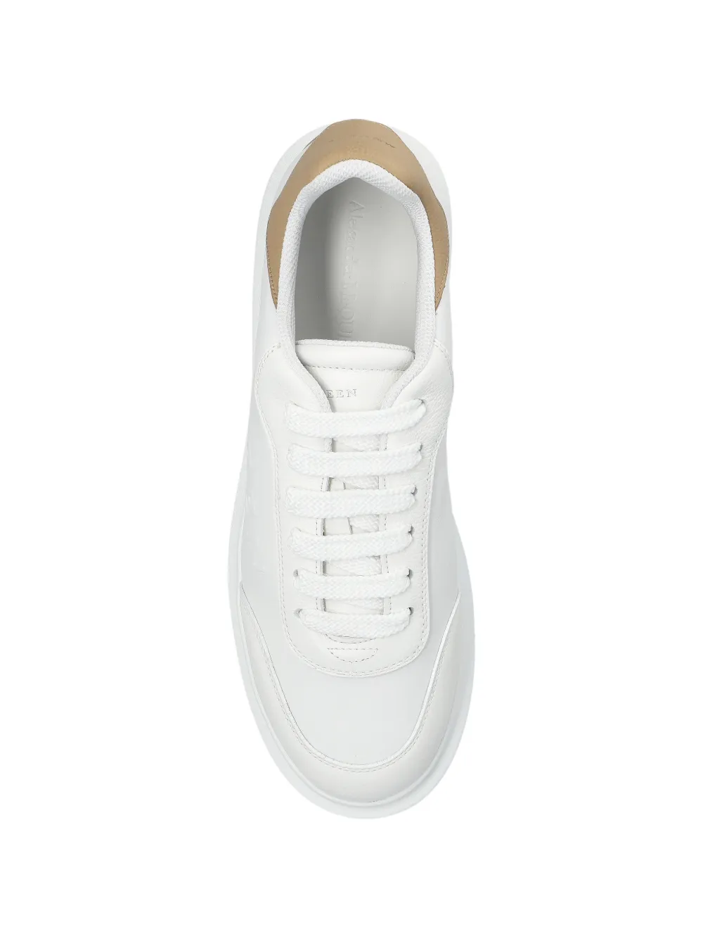 Alexander McQueen lace-up leather sneakers Wit