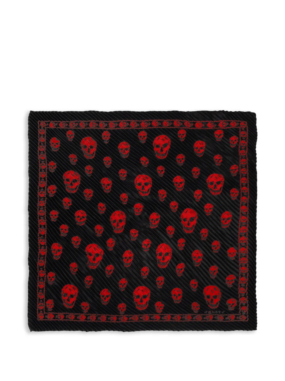 Alexander McQueen skull-print silk scarf - Nero