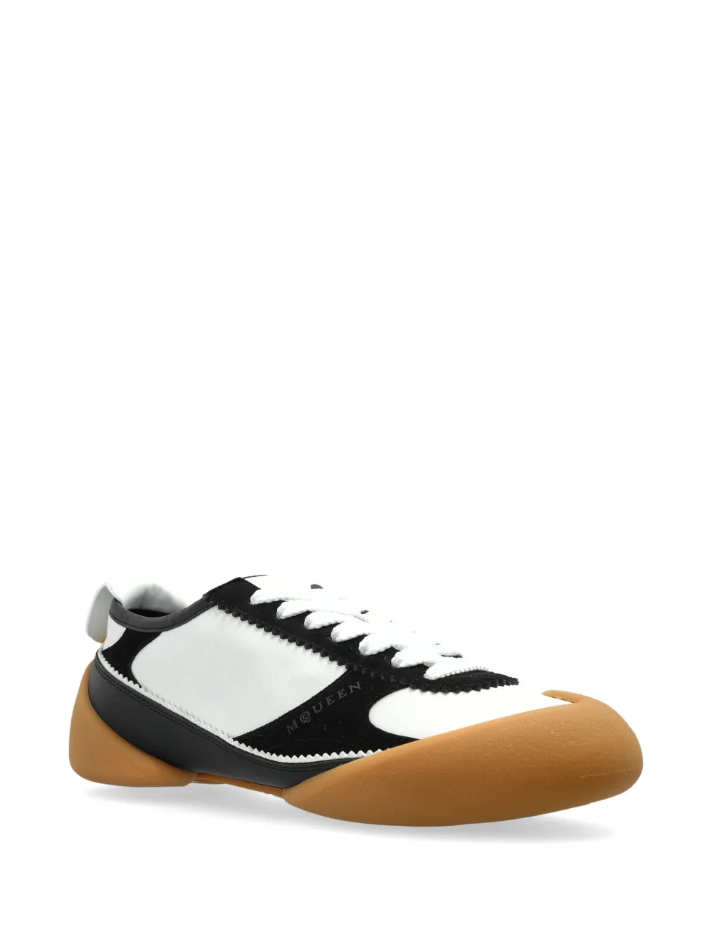 Alexander McQueen leather panelled sneakers Wit