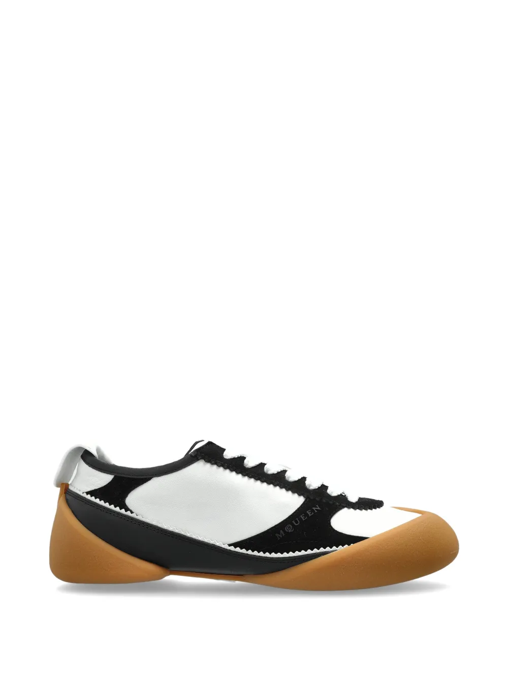 Alexander McQueen leather panelled sneakers Wit